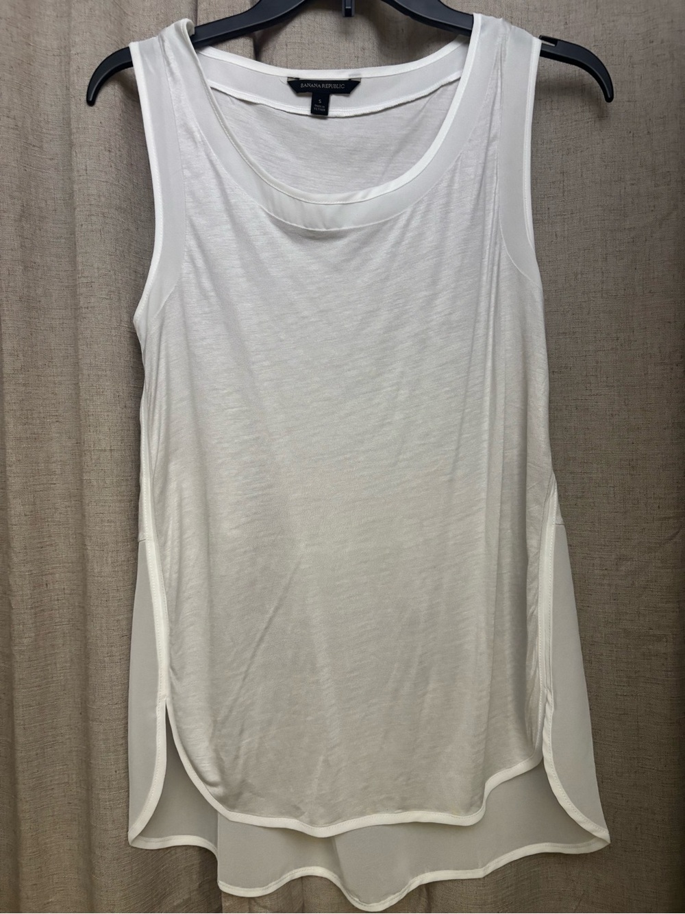 Banana Republic Ivory Layered Sleeveless Tank